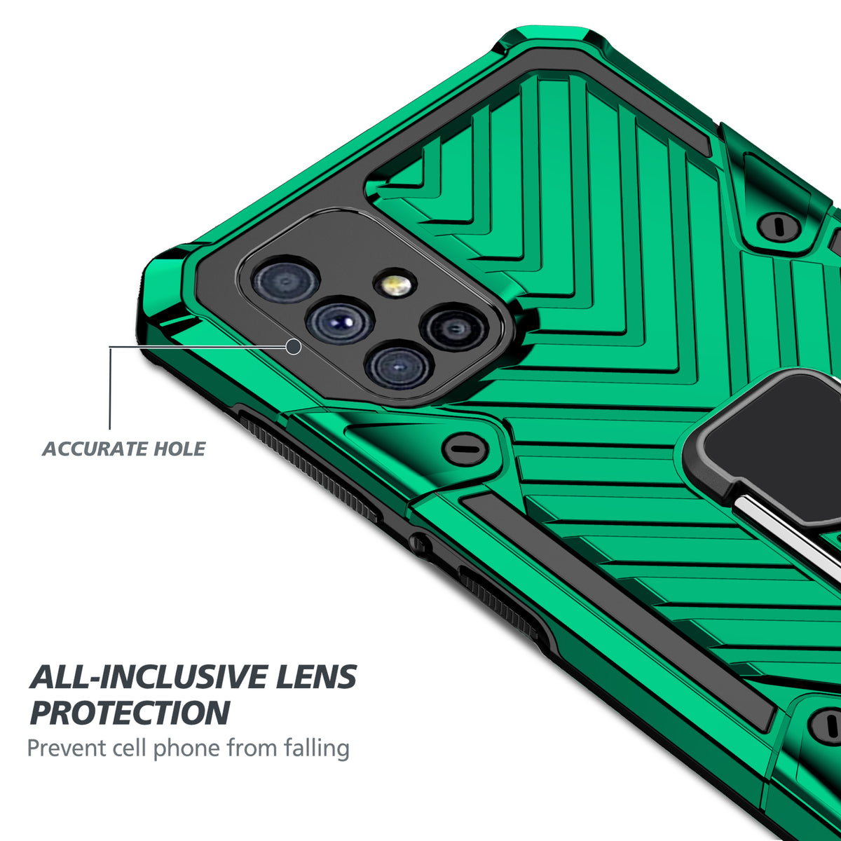 Samsung Galaxy M51 Rugged Tough Case Shockproof Hybrid Cover DARK GREEN