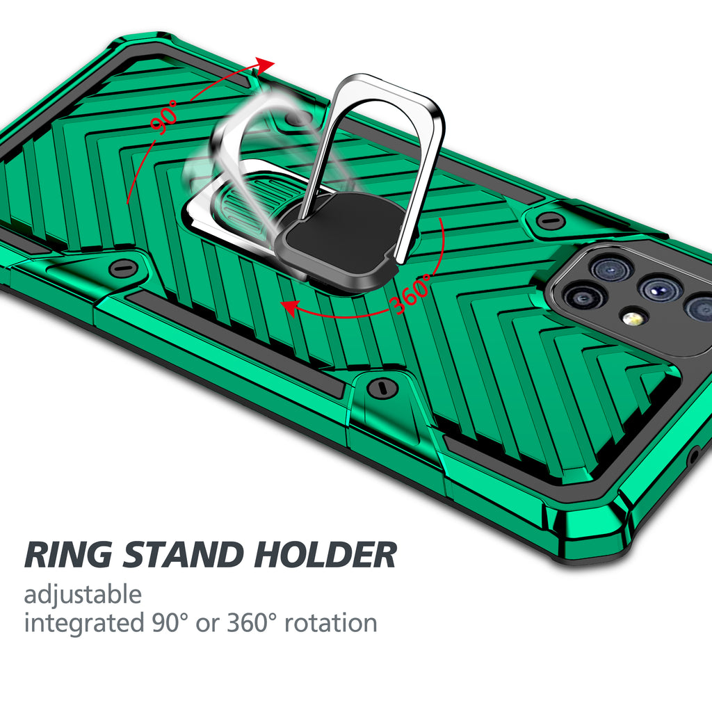 Samsung Galaxy M51 Rugged Tough Case Shockproof Hybrid Cover DARK GREEN