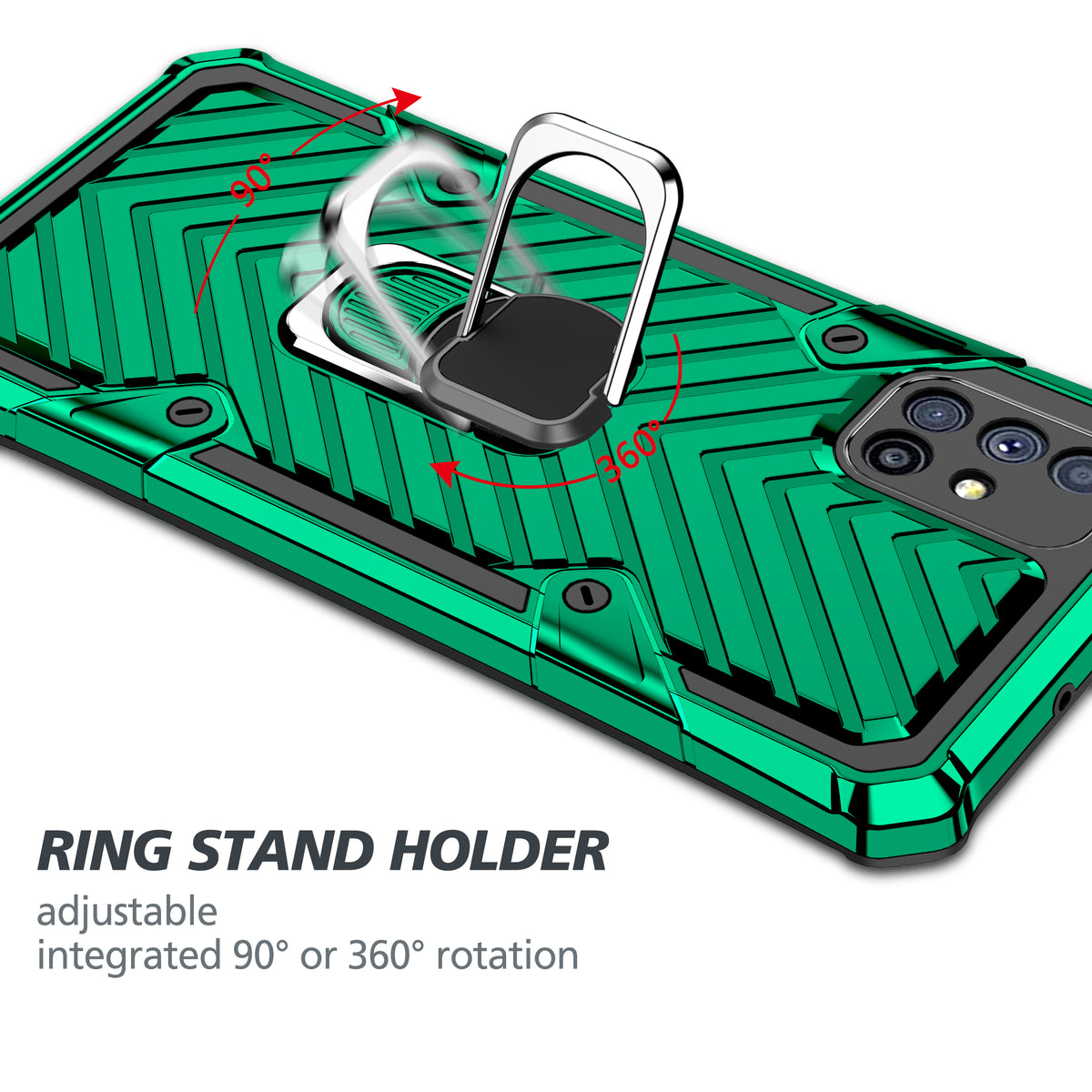 Samsung Galaxy M51 Rugged Tough Case Shockproof Hybrid Cover DARK GREEN