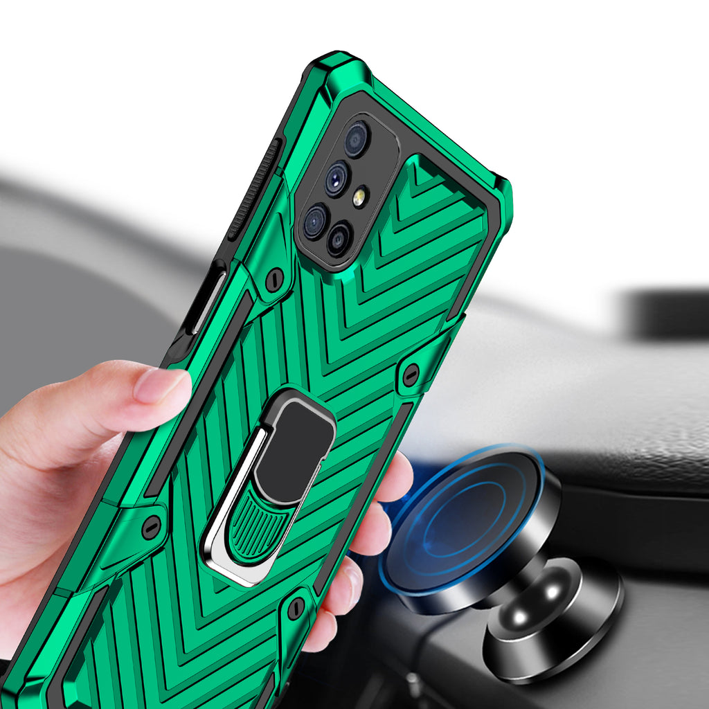 Samsung Galaxy M51 Rugged Tough Case Shockproof Hybrid Cover DARK GREEN