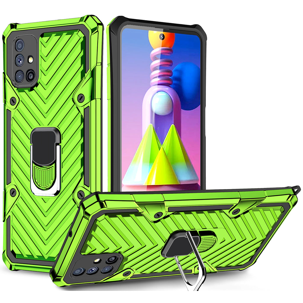 Samsung Galaxy M51 Rugged Tough Case Shockproof Hybrid Cover LIGHT GREEN