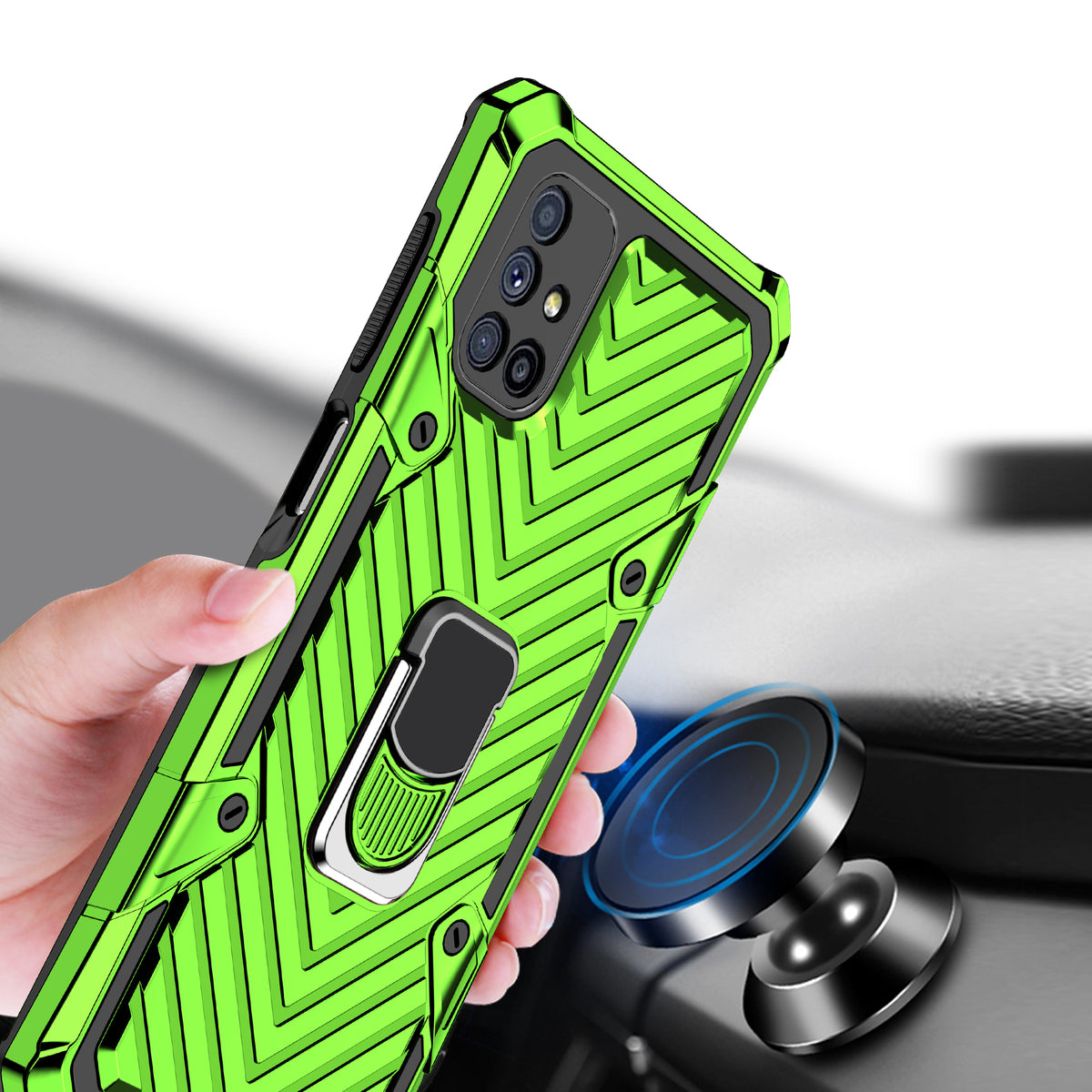 Samsung Galaxy M51 Rugged Tough Case Shockproof Hybrid Cover LIGHT GREEN
