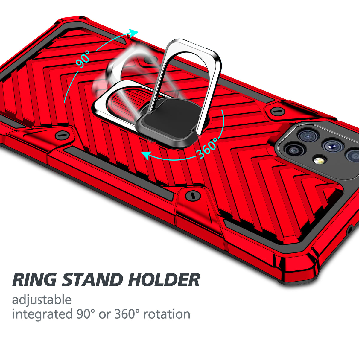 Samsung Galaxy M51 Rugged Tough Case Shockproof Hybrid Cover RED