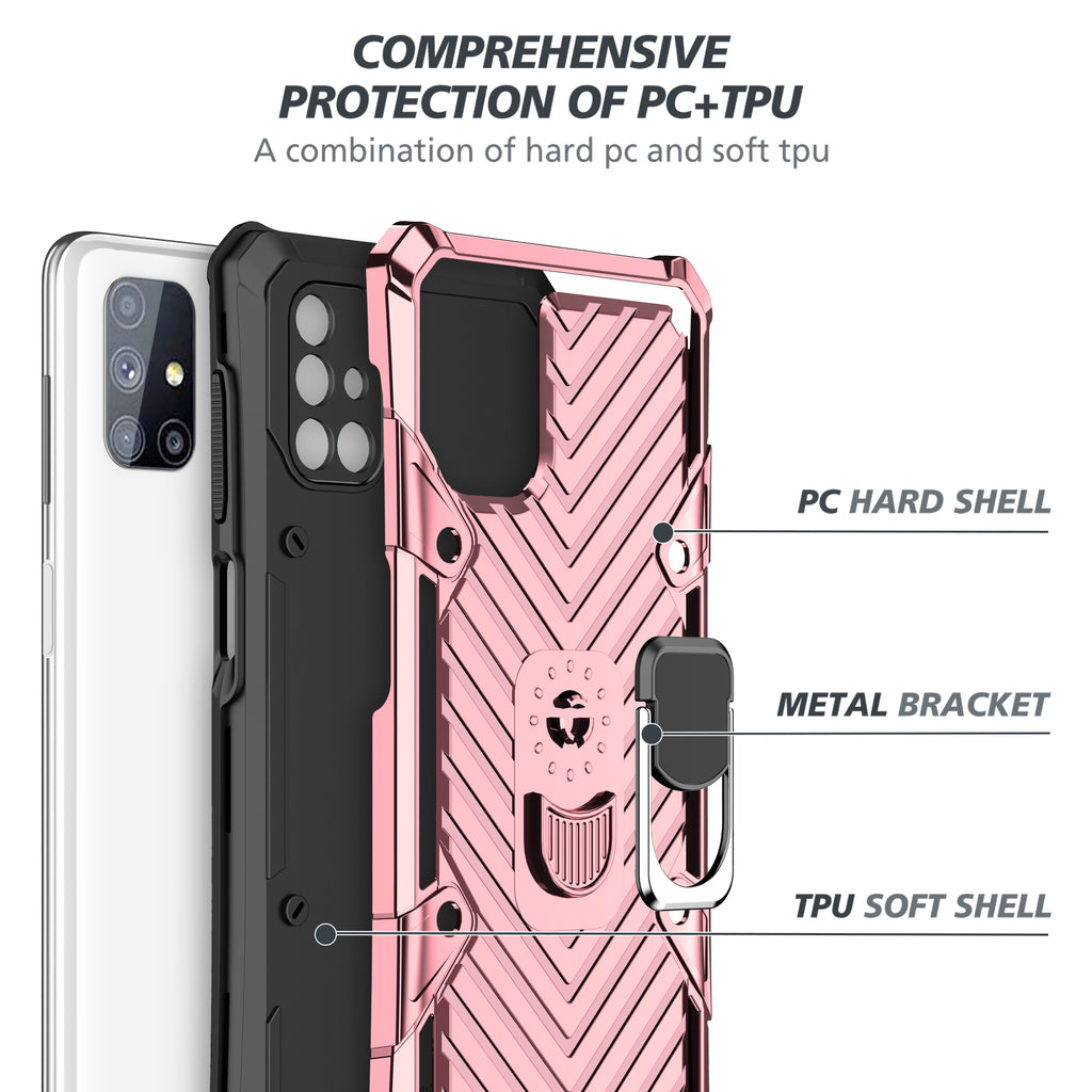Samsung Galaxy M51 Rugged Tough Case Shockproof Hybrid Cover PINK