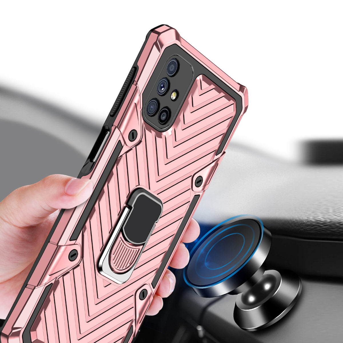 Samsung Galaxy M51 Rugged Tough Case Shockproof Hybrid Cover PINK