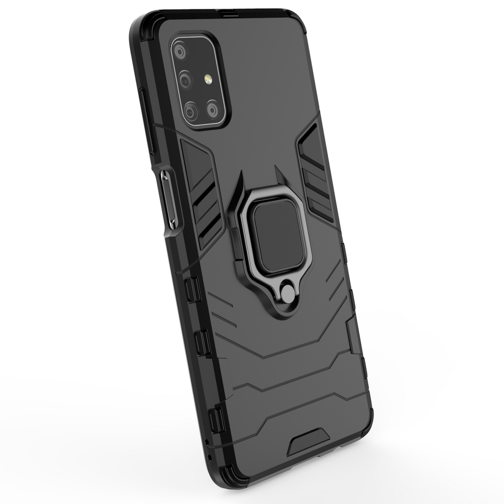 Samsung Galaxy M51 Rugged Tough Case Shockproof Hybrid Cover BLACK