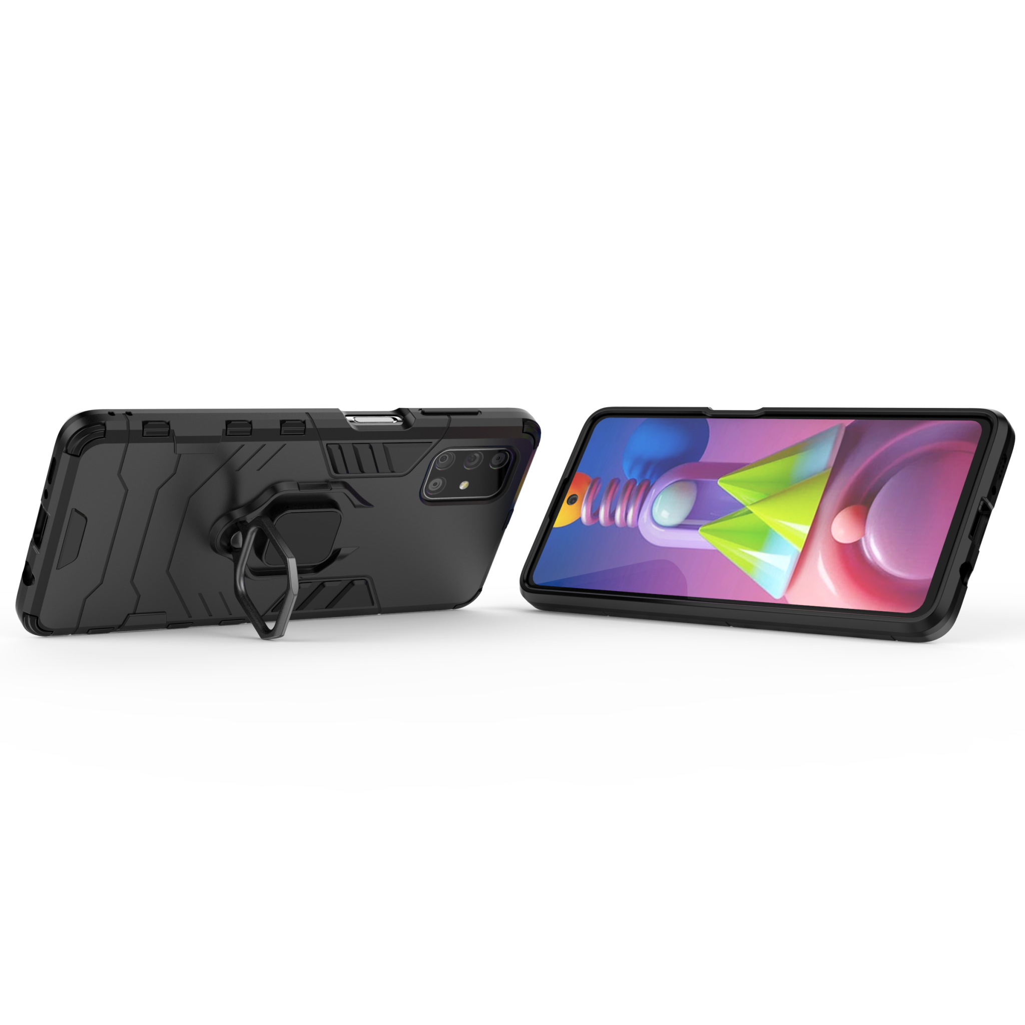 Samsung Galaxy M51 Rugged Tough Case Shockproof Hybrid Cover BLACK