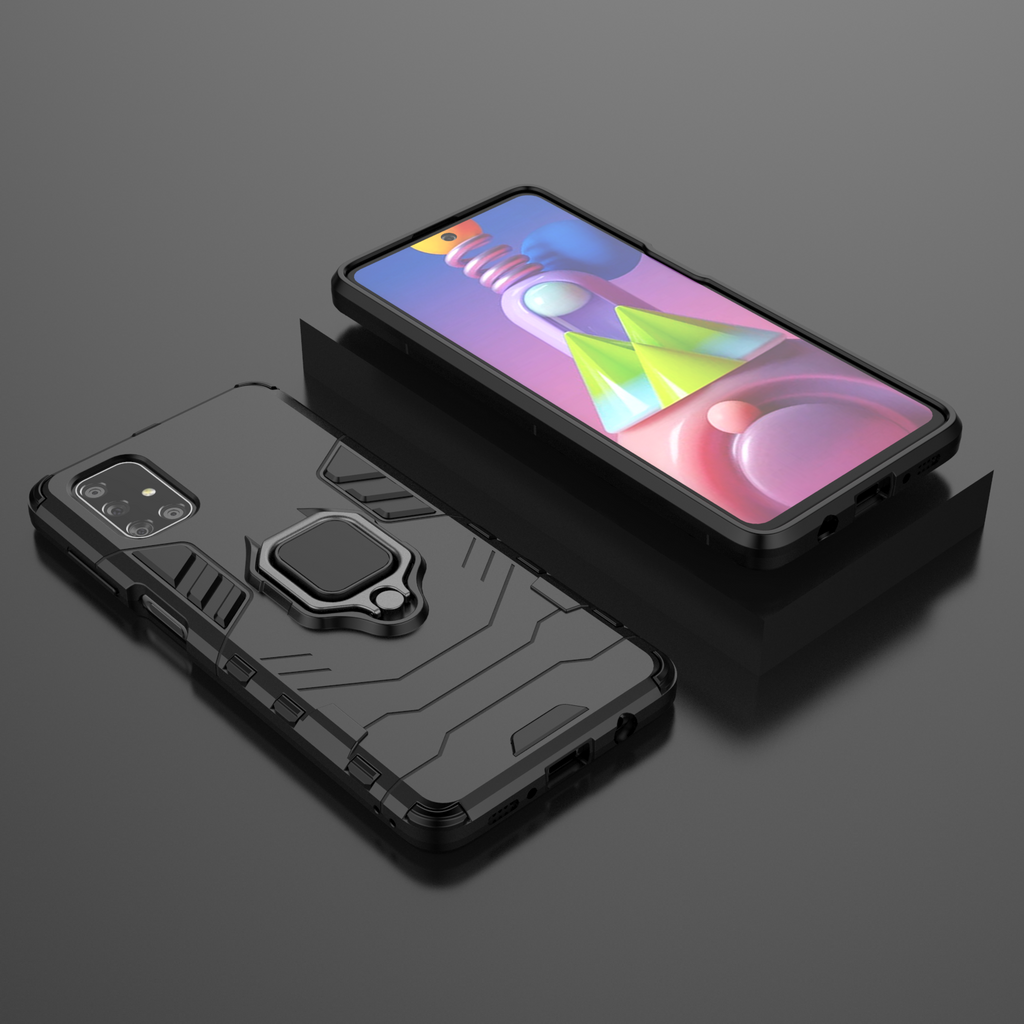 Samsung Galaxy M51 Rugged Tough Case Shockproof Hybrid Cover BLACK
