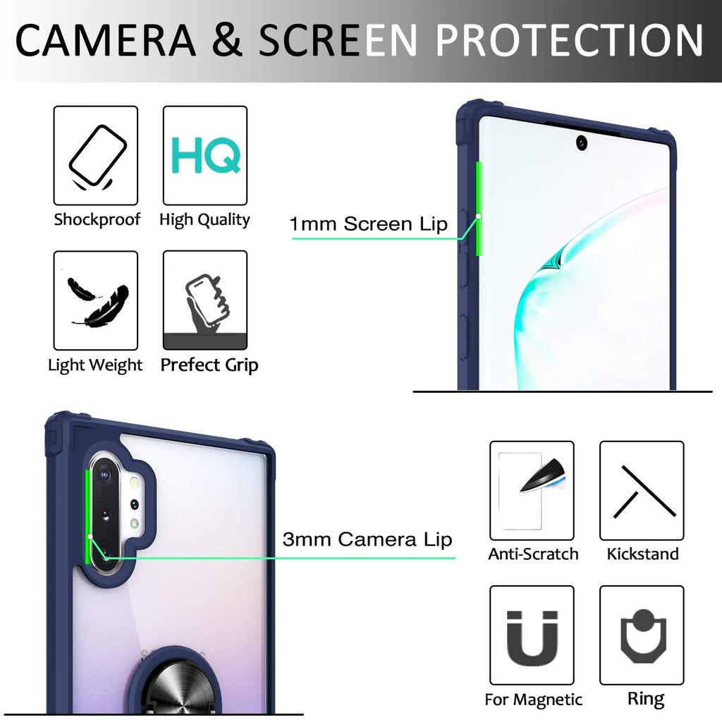 Samsung Note 10 Plus Rugged Tough Case Shockproof Hybrid Cover BLUE