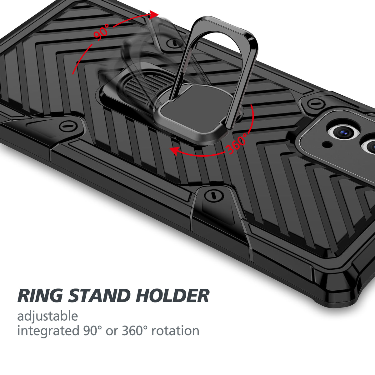 Samsung Galaxy Note 20 Rugged Tough Case Shockproof Hybrid Cover BLACK