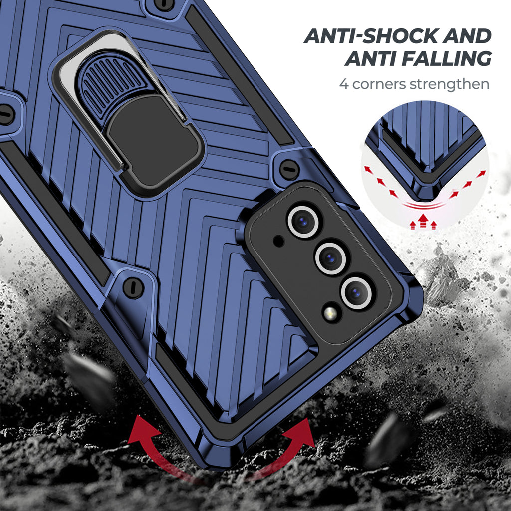 Samsung Galaxy Note 20 Rugged Tough Case Shockproof Hybrid Cover BLUE