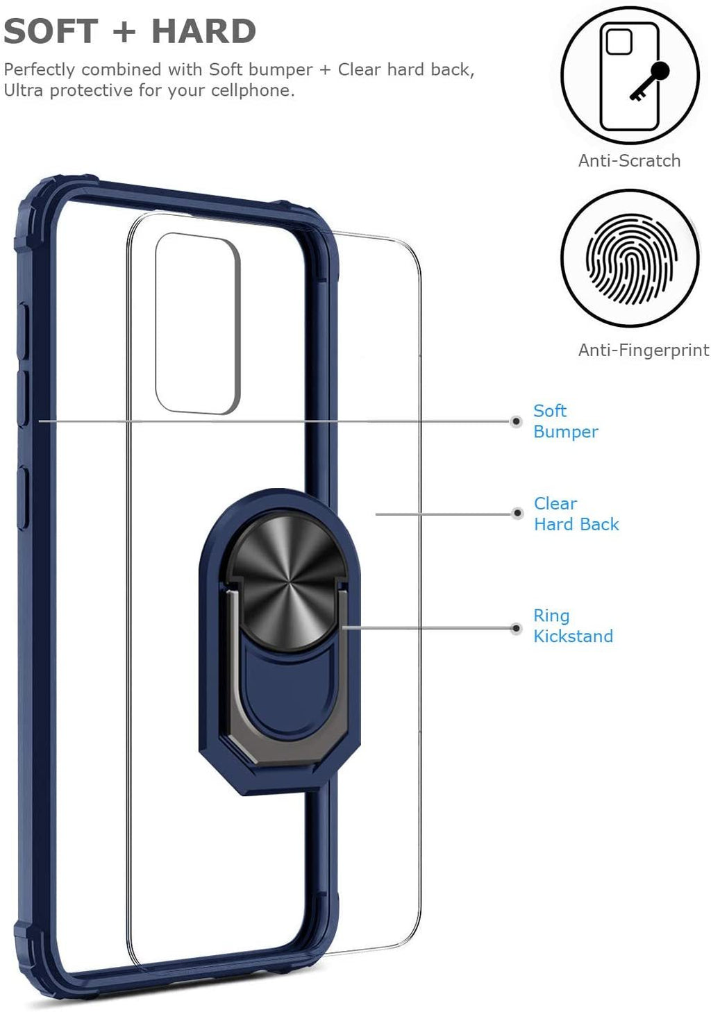 Samsung S20 Plus Rugged Tough Case Shockproof Hybrid Cover BLUE