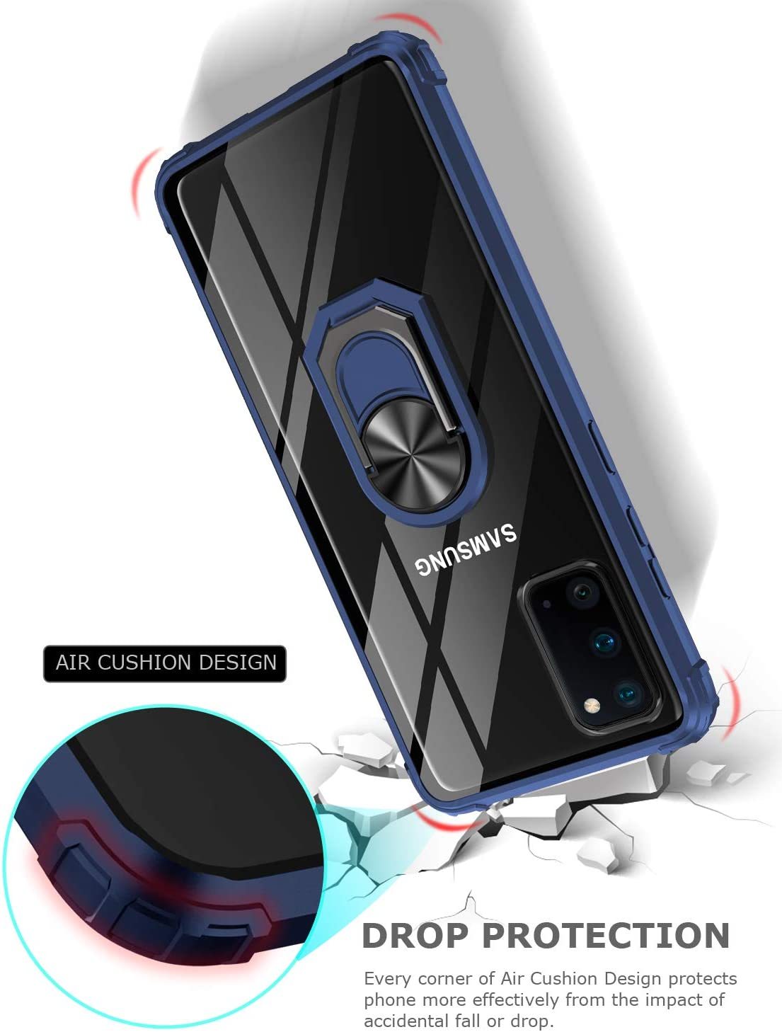 Samsung S20 Plus Rugged Tough Case Shockproof Hybrid Cover BLUE