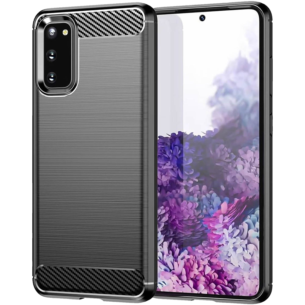 Samsung S20 Plus Slim Fit Case Tough Gel TPU Rubber Cover BLACK