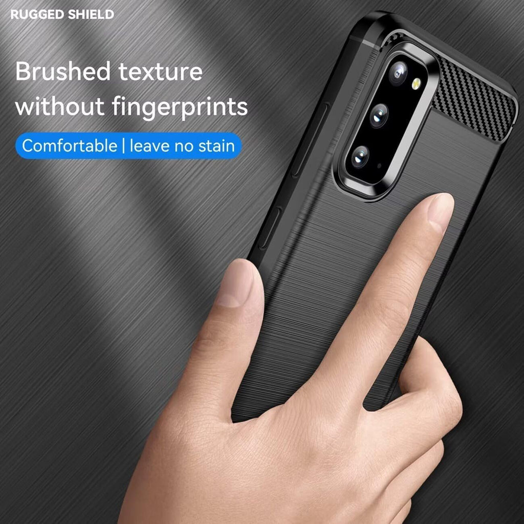 Samsung S20 Plus Slim Fit Case Tough Gel TPU Rubber Cover BLACK