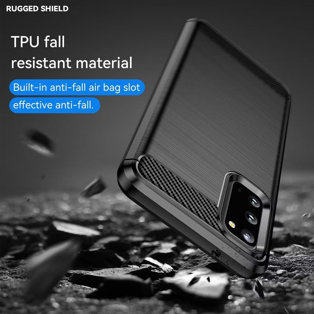 Samsung S20 Plus Slim Fit Case Tough Gel TPU Rubber Cover BLACK