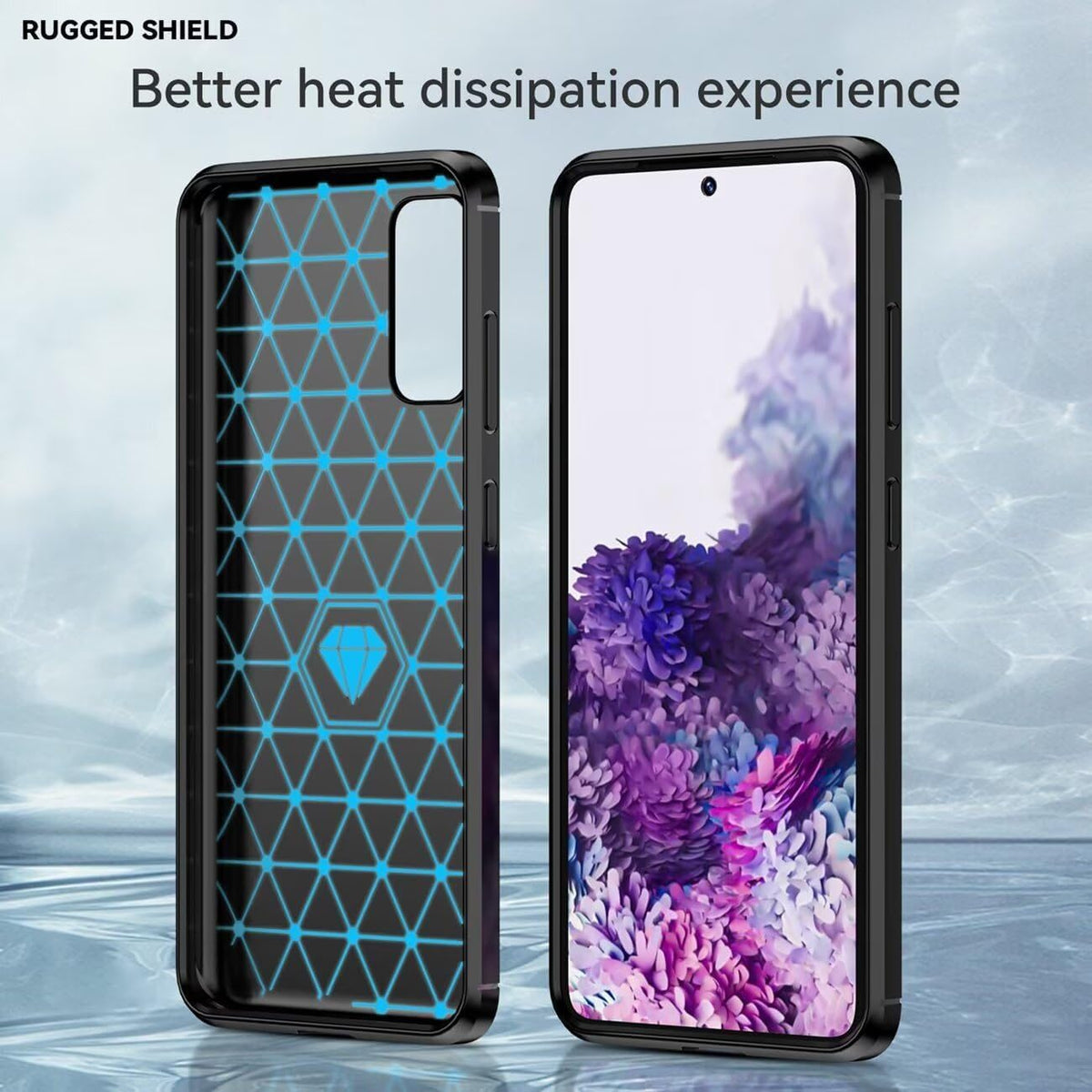 Samsung S20 Plus Slim Fit Case Tough Gel TPU Rubber Cover BLACK