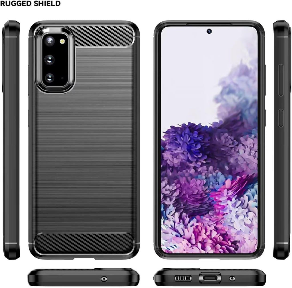 Samsung S20 Plus Slim Fit Case Tough Gel TPU Rubber Cover BLACK