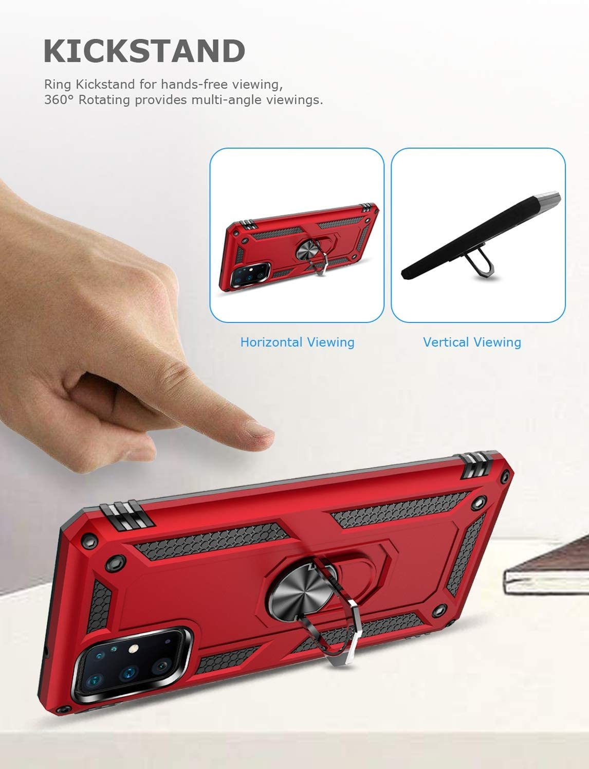 Samsung Galaxy S20 Plus Rugged Tough Case Shockproof Hybrid Cover RED