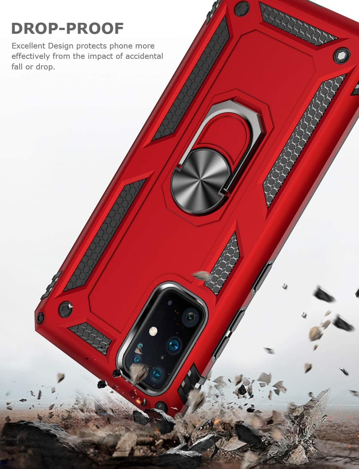 Samsung Galaxy S20 Plus Rugged Tough Case Shockproof Hybrid Cover RED