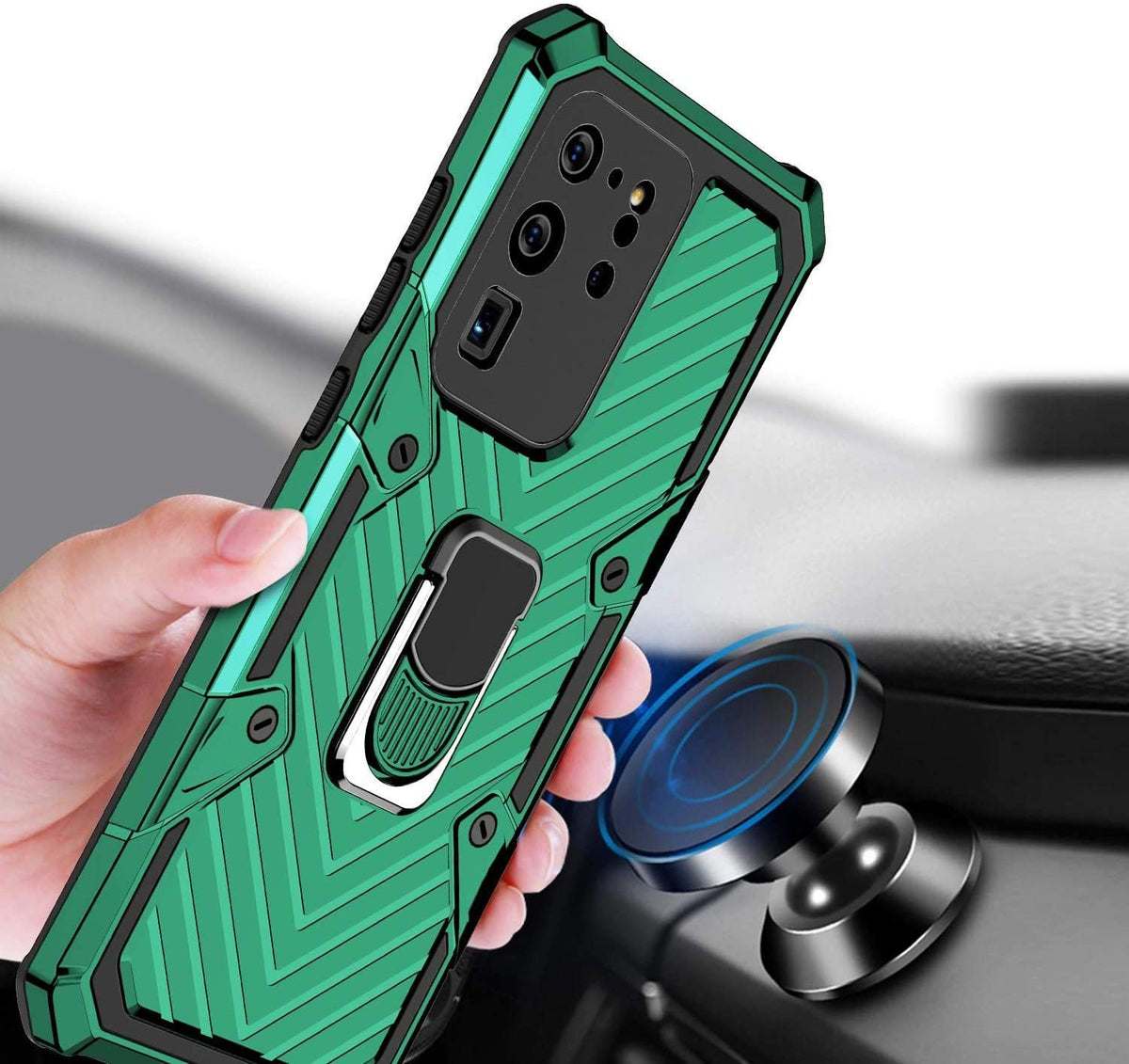 Samsung Galaxy S20 Ultra Rugged Tough Case Shockproof Hybrid Cover DARK GREEN