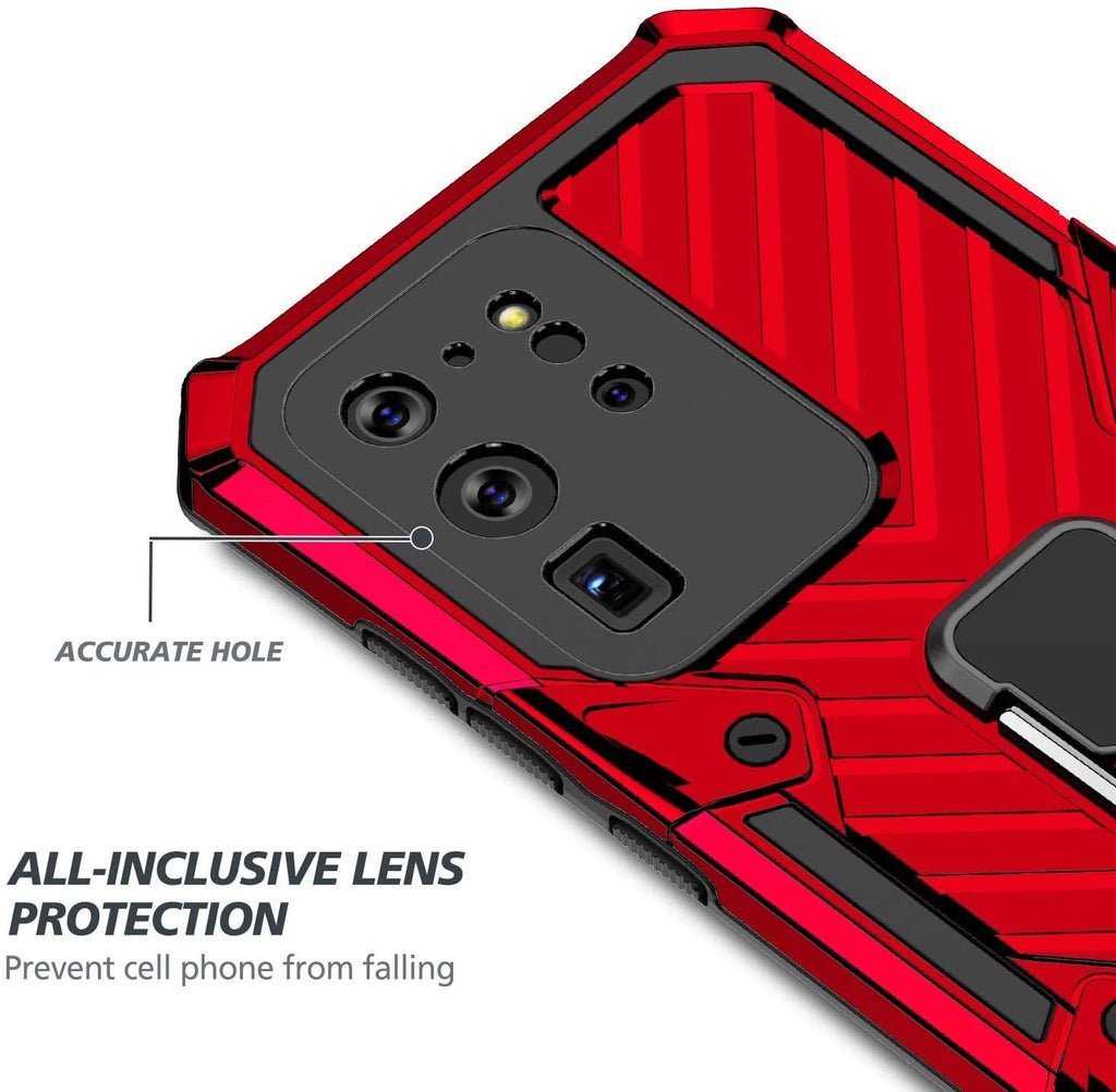 Samsung Galaxy S20 Ultra Rugged Tough Case Shockproof Hybrid Cover Red