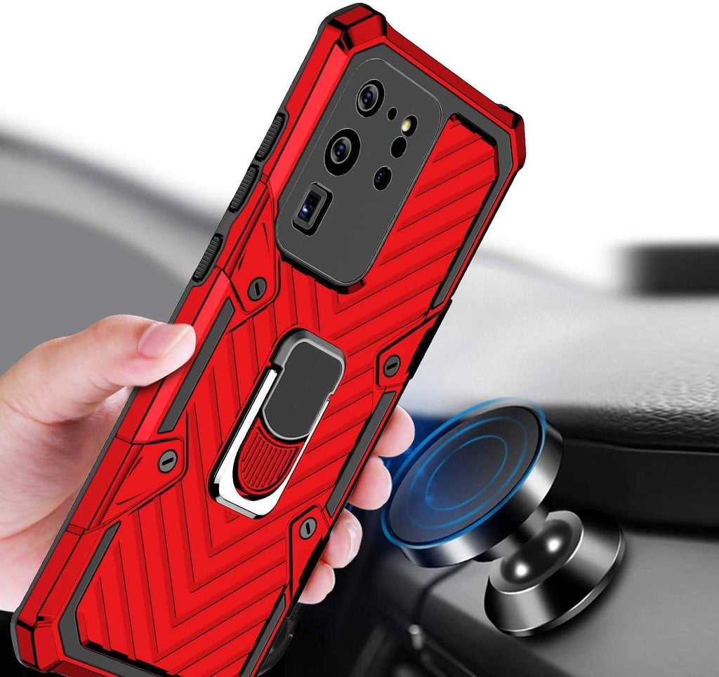 Samsung Galaxy S20 Ultra Rugged Tough Case Shockproof Hybrid Cover Red