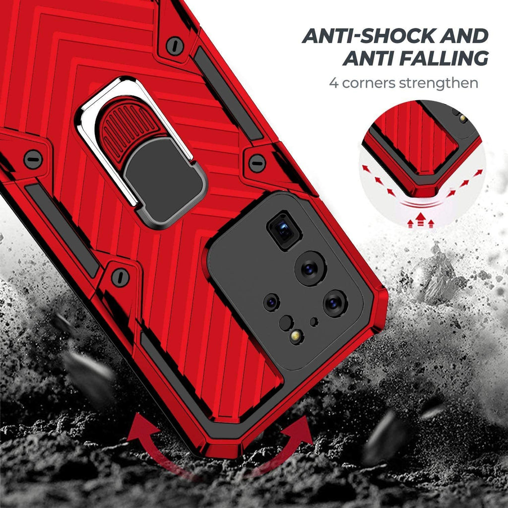 Samsung Galaxy S20 Ultra Rugged Tough Case Shockproof Hybrid Cover Red