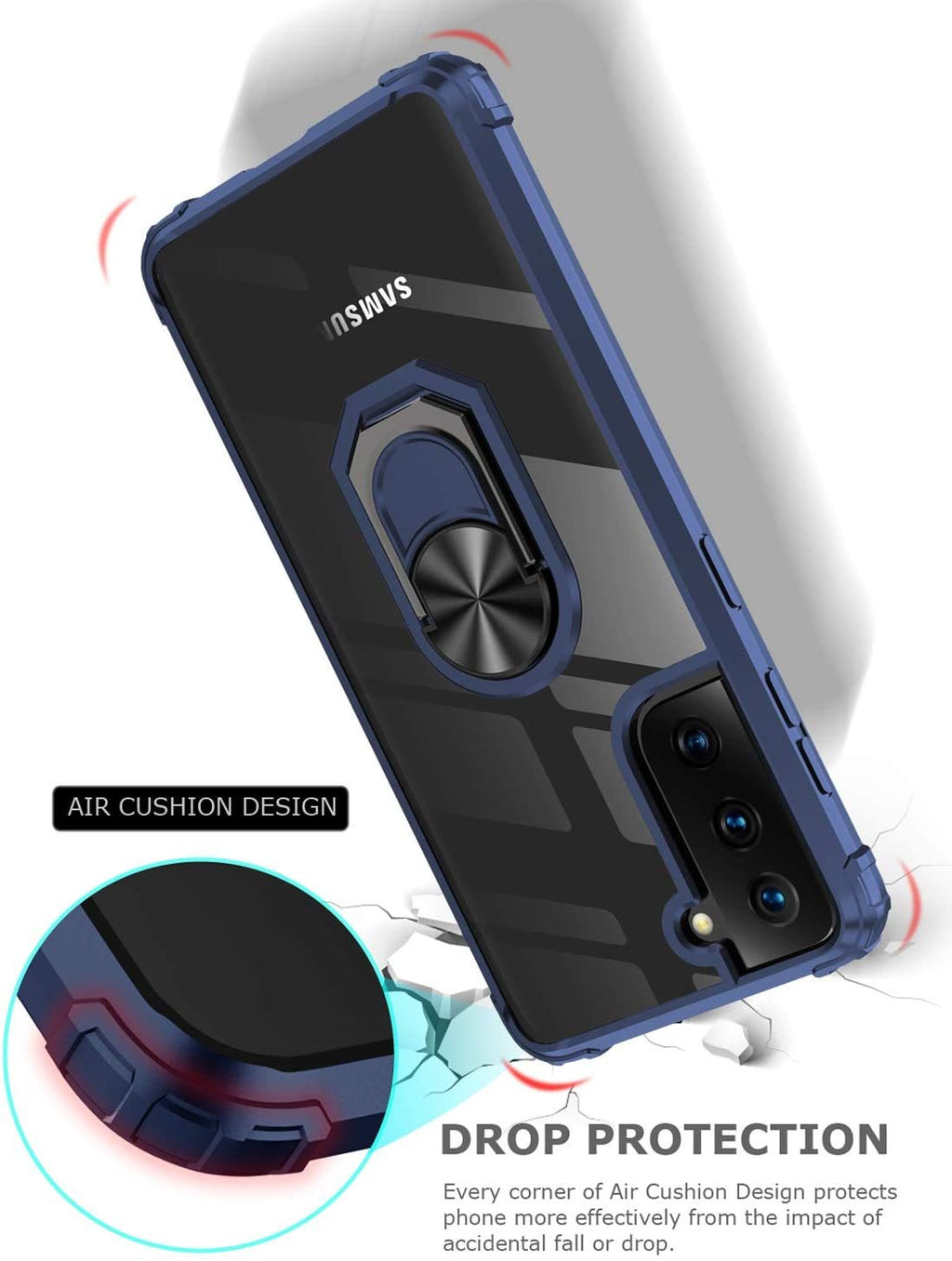 Samsung S21 Plus Rugged Tough Case Shockproof Hybrid Cover BLUE