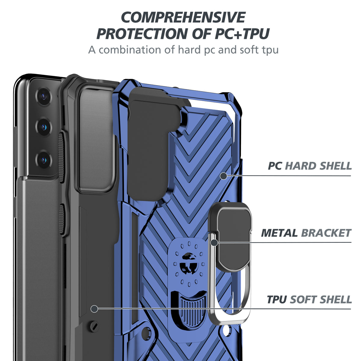 Samsung Galaxy S21 Plus Rugged Tough Case Shockproof Hybrid Cover BLUE