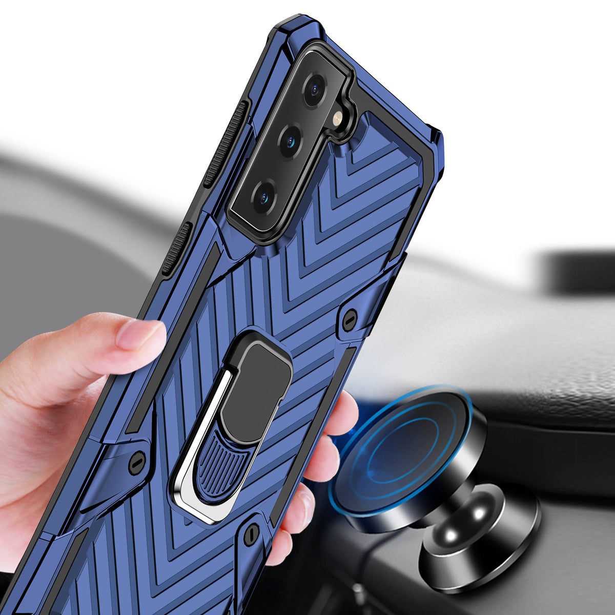 Samsung Galaxy S21 Plus Rugged Tough Case Shockproof Hybrid Cover BLUE