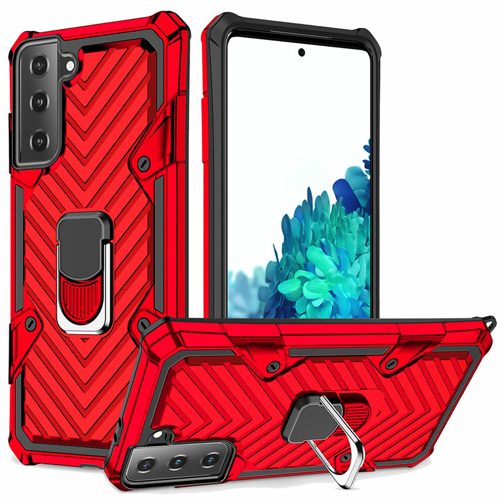 Samsung Galaxy S21 Plus Rugged Tough Case Shockproof Hybrid Cover RED