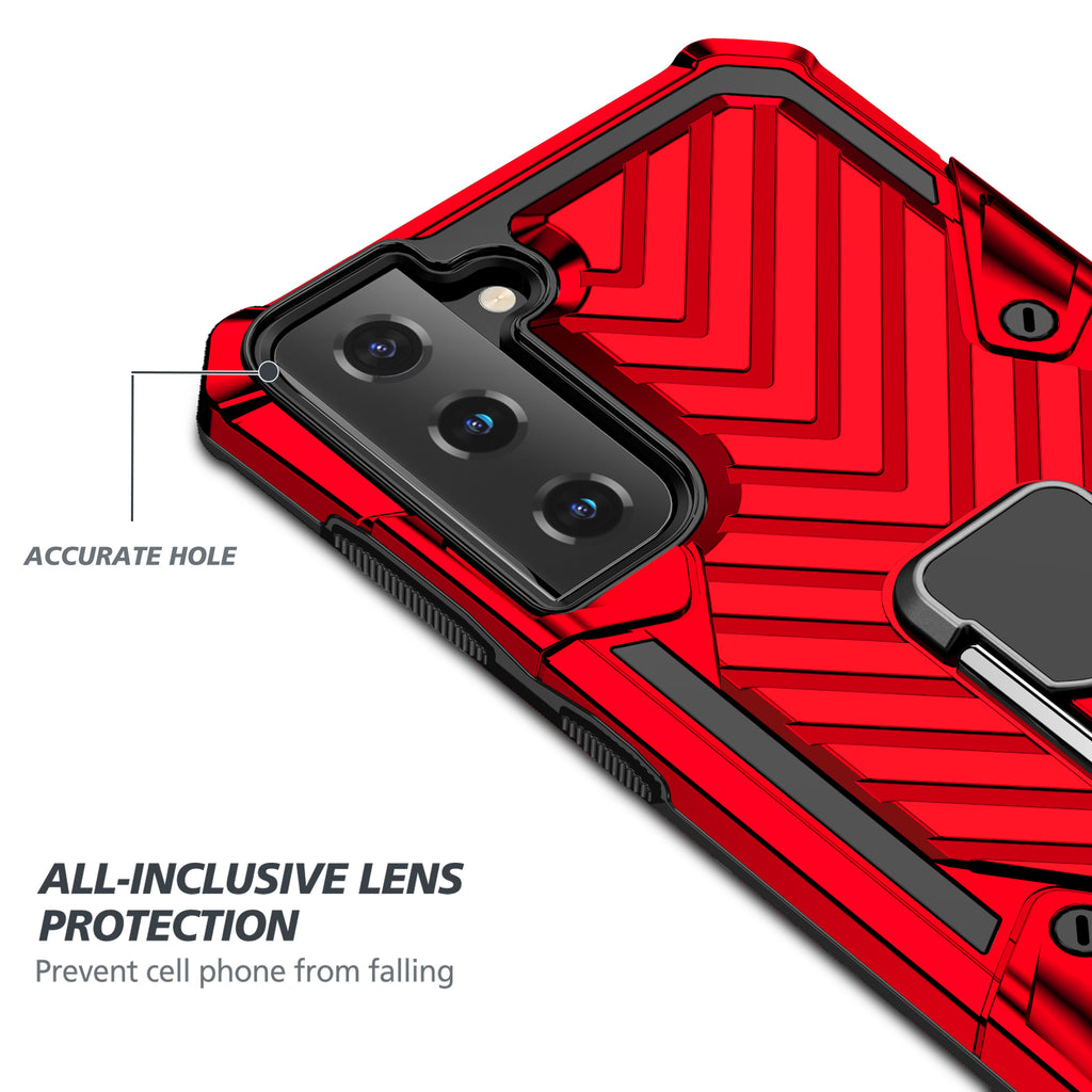 Samsung Galaxy S21 Plus Rugged Tough Case Shockproof Hybrid Cover RED