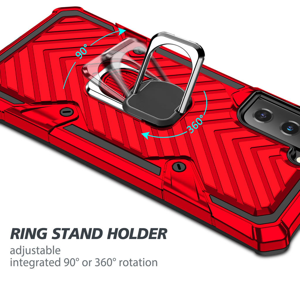 Samsung Galaxy S21 Plus Rugged Tough Case Shockproof Hybrid Cover RED