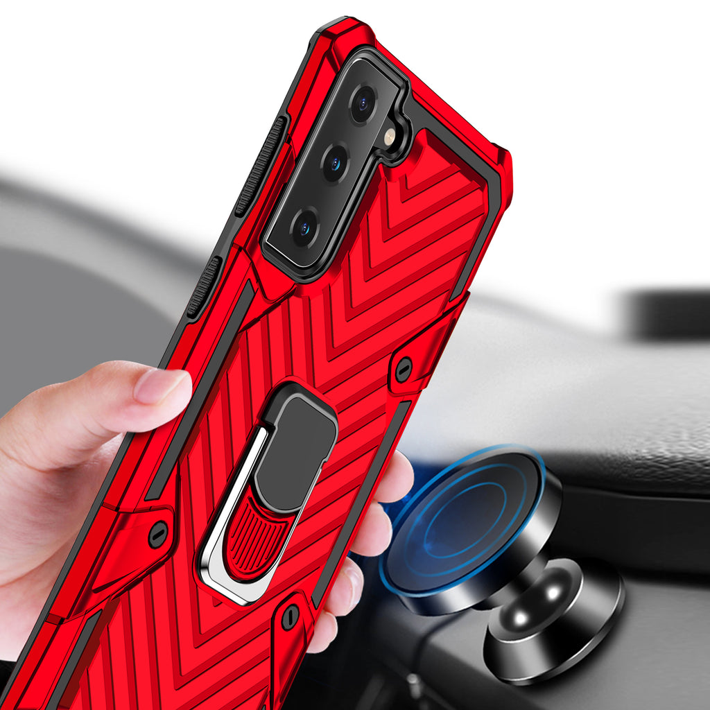 Samsung Galaxy S21 Plus Rugged Tough Case Shockproof Hybrid Cover RED