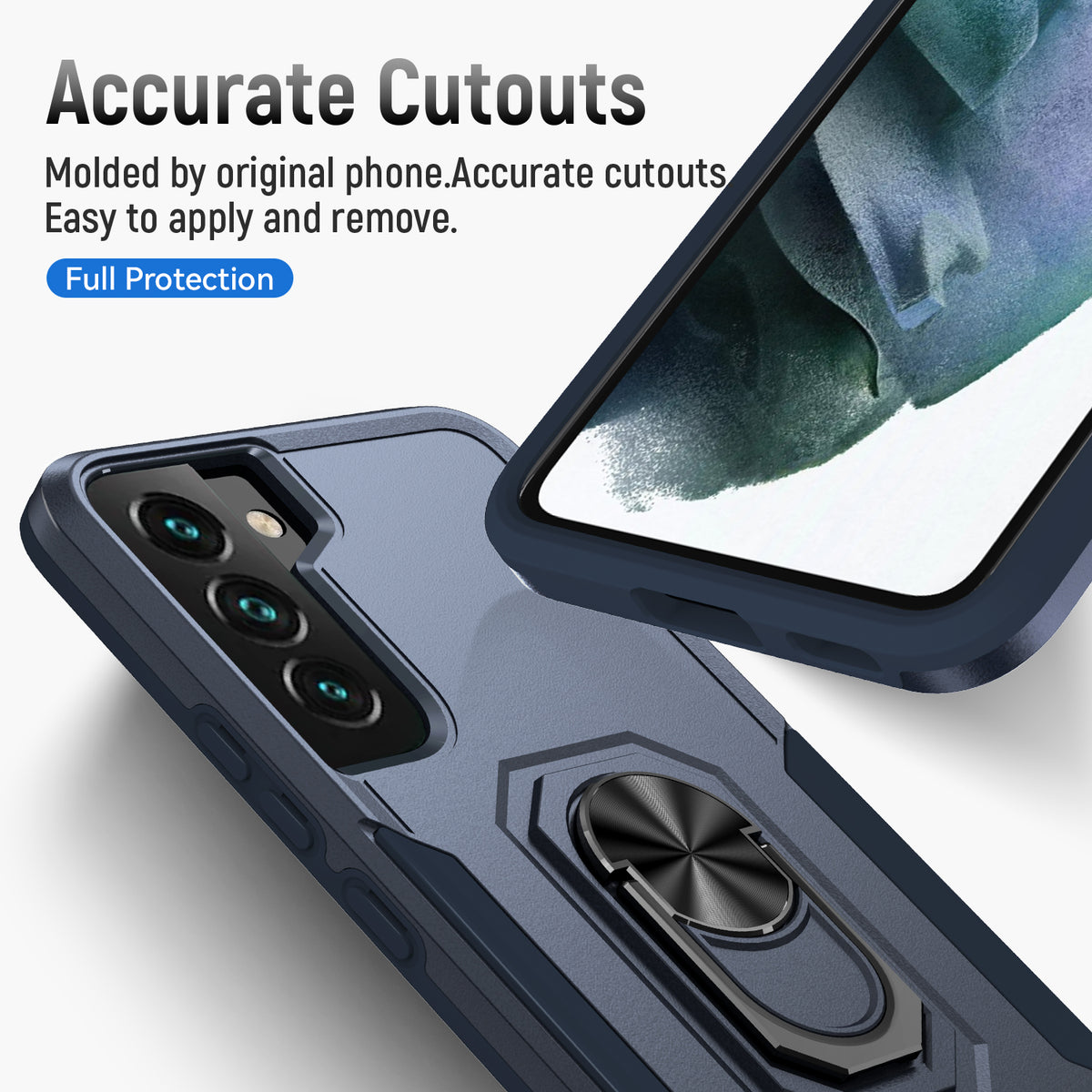Samsung S21 Plus Heavy Duty Case Rugged Tough Dual Layer Shockproof Cover BLUE