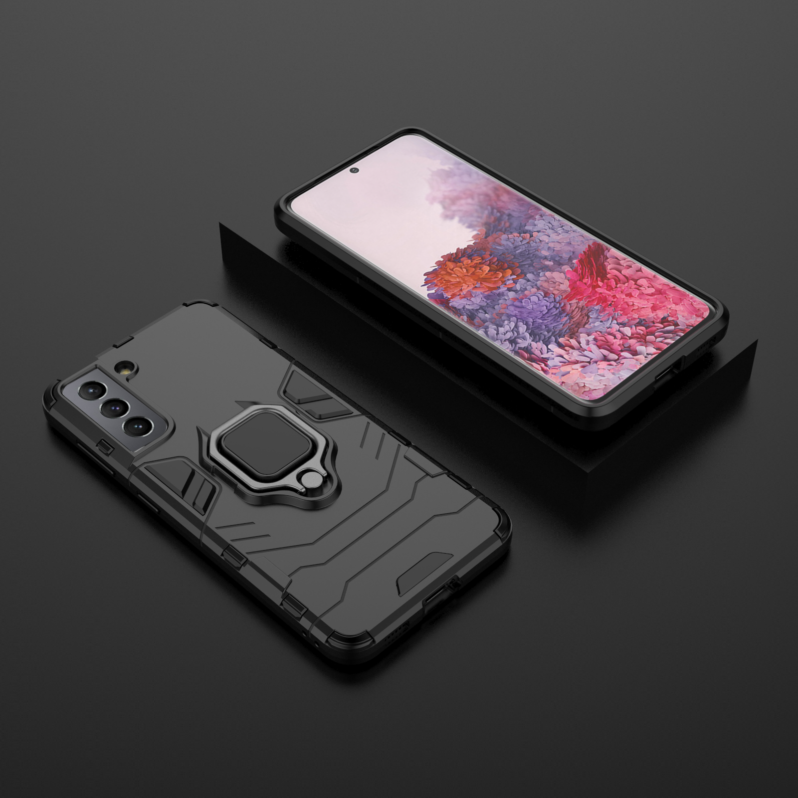 Samsung Galaxy S21 Plus Rugged Tough Case Shockproof Hybrid Cover BLACK