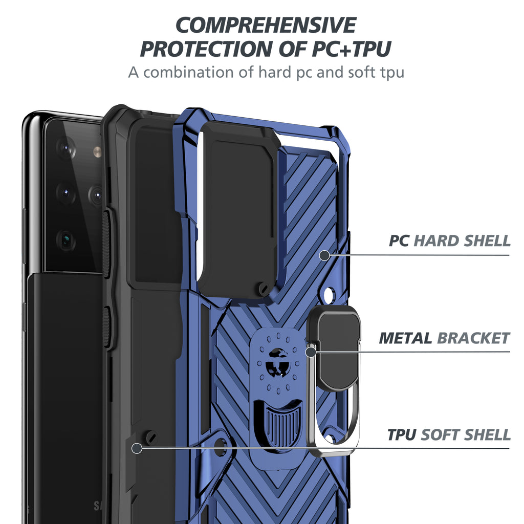 Samsung Galaxy S21 Ultra Rugged Tough Case Shockproof Hybrid Cover BLUE