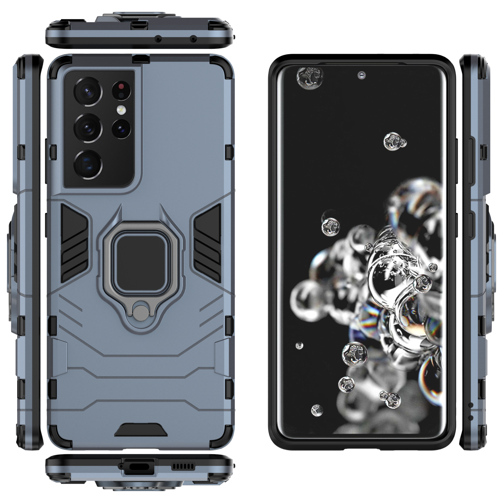 Samsung Galaxy S21 Ultra Rugged Tough Case Shockproof Hybrid Cover BLUE