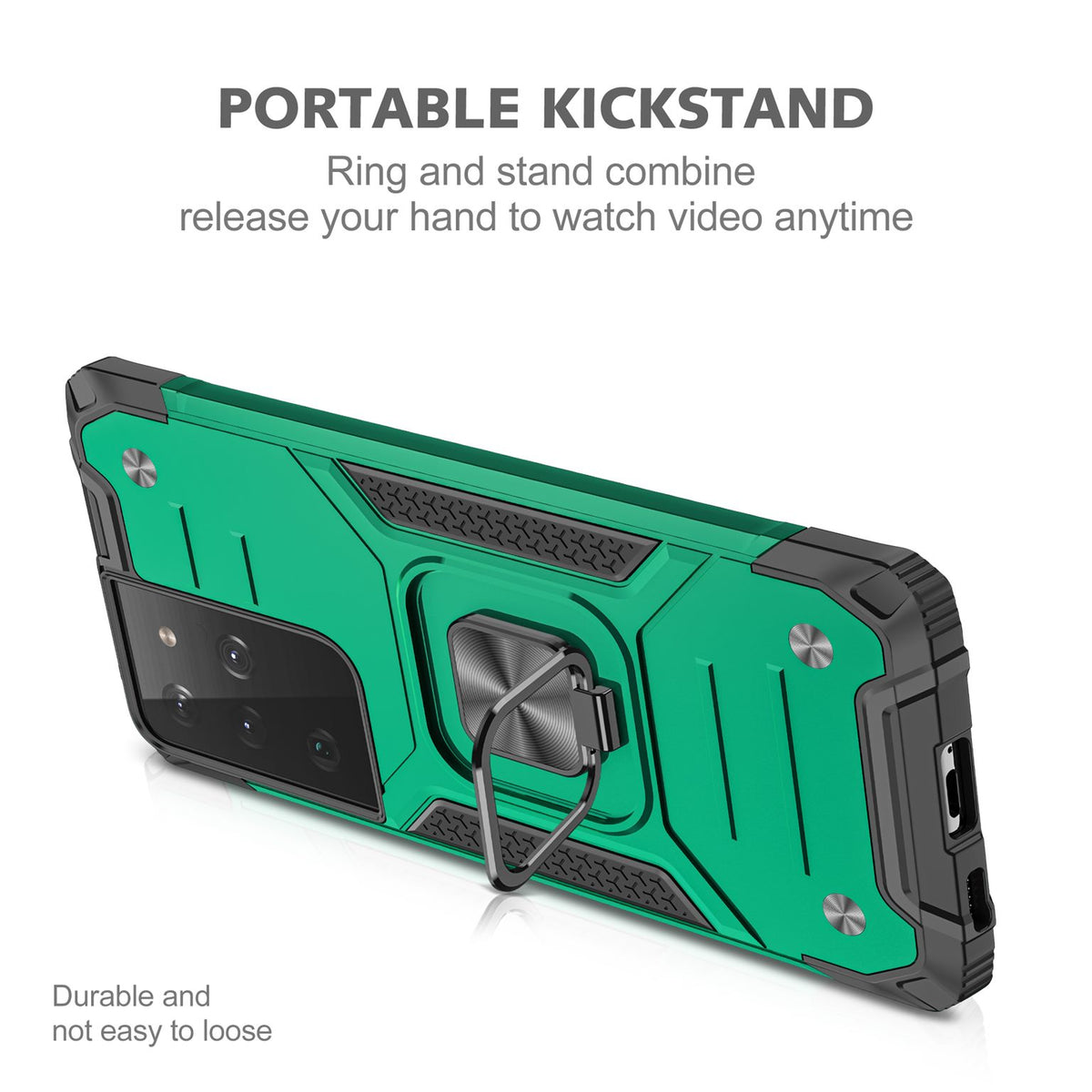 Samsung Galaxy S21 Ultra Rugged Tough Case Shockproof Hybrid Cover DARK GREEN