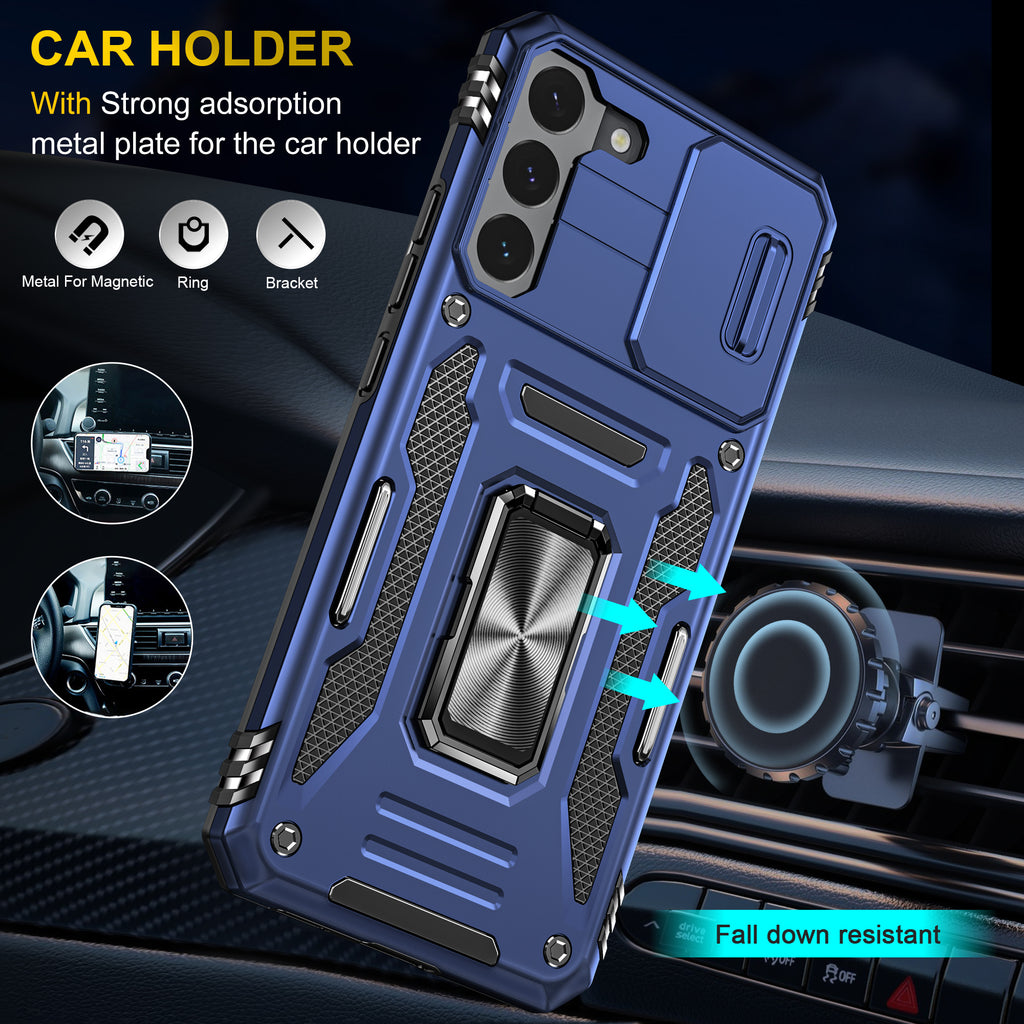 Samsung S22 Case Shockproof Kickstand Hybrid Cover DARK BLUE