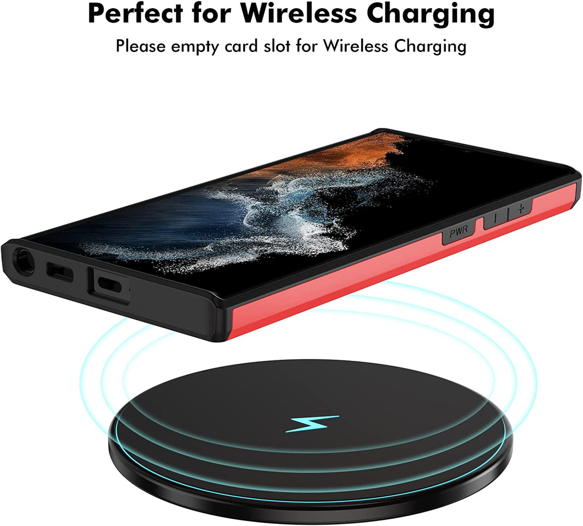 Samsung Galaxy S23 Ultra Shockproof Wallet Case Card Cover RED