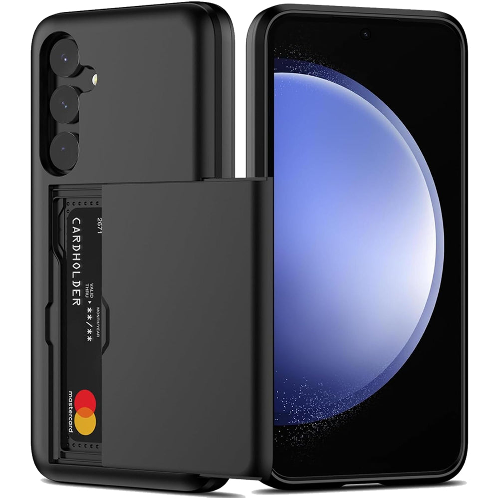 Samsung Galaxy S23 Plus Shockproof Wallet Case Card Cover BLACK