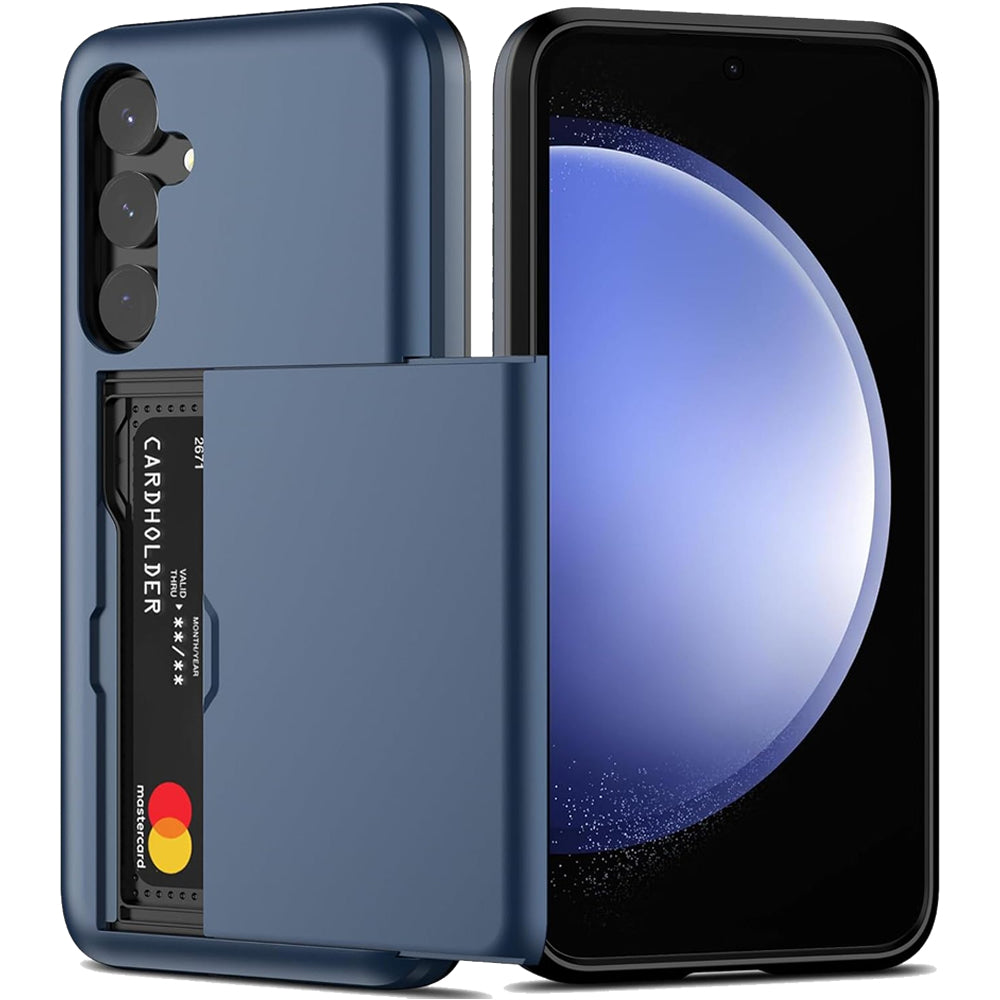 Samsung Galaxy S23 Shockproof Wallet Case Card Cover BLUE