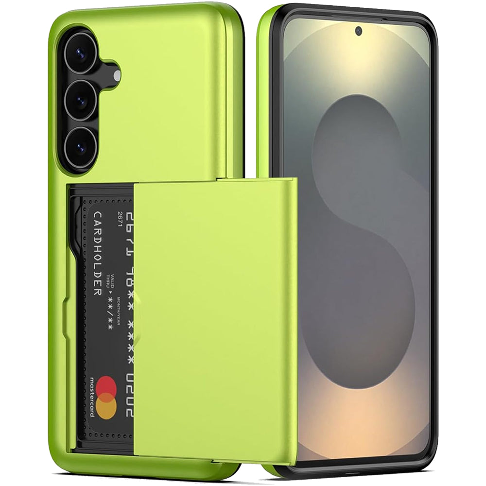 Samsung Galaxy S24 FE Shockproof Wallet Case Card Cover GREEN