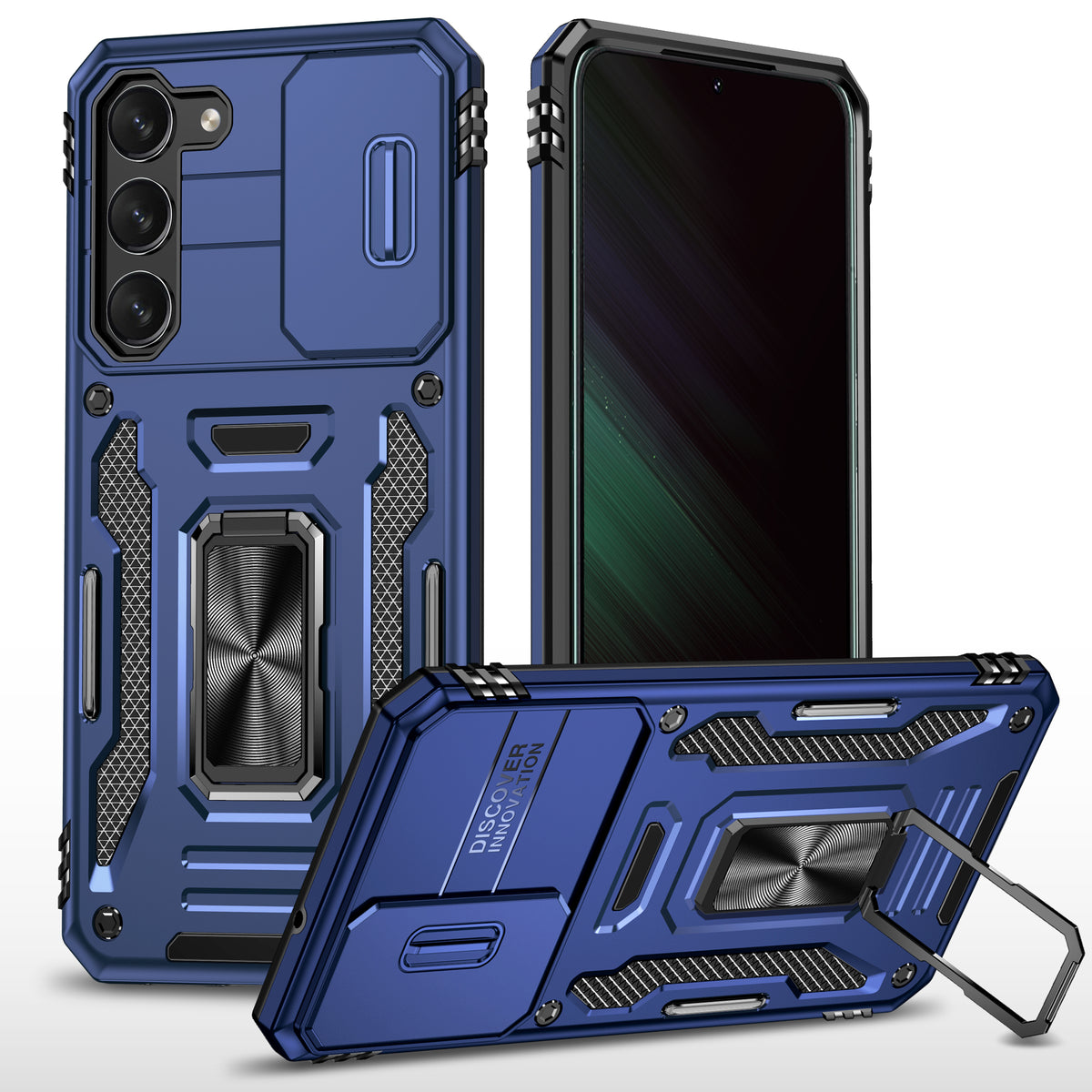Samsung S23 Plus Case Shockproof Kickstand Hybrid Cover DARK BLUE