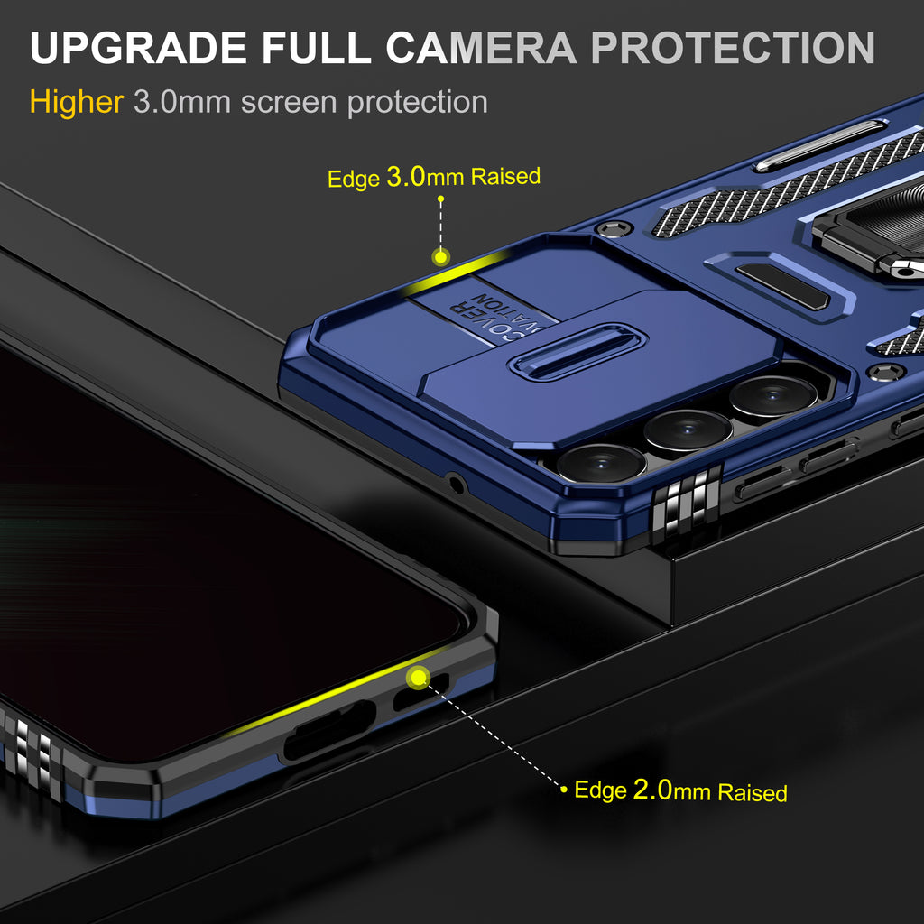Samsung S23 Plus Case Shockproof Kickstand Hybrid Cover DARK BLUE