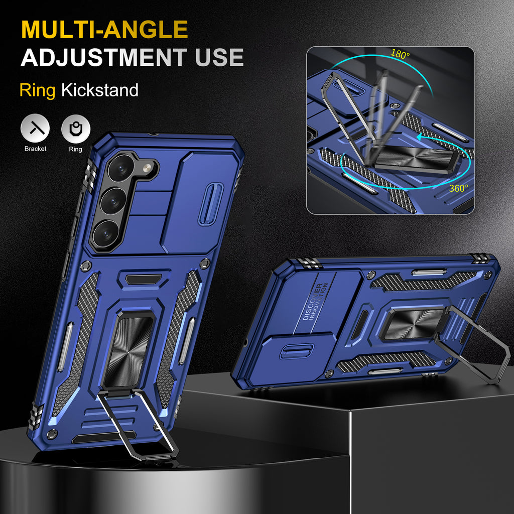 Samsung S23 Plus Case Shockproof Kickstand Hybrid Cover DARK BLUE