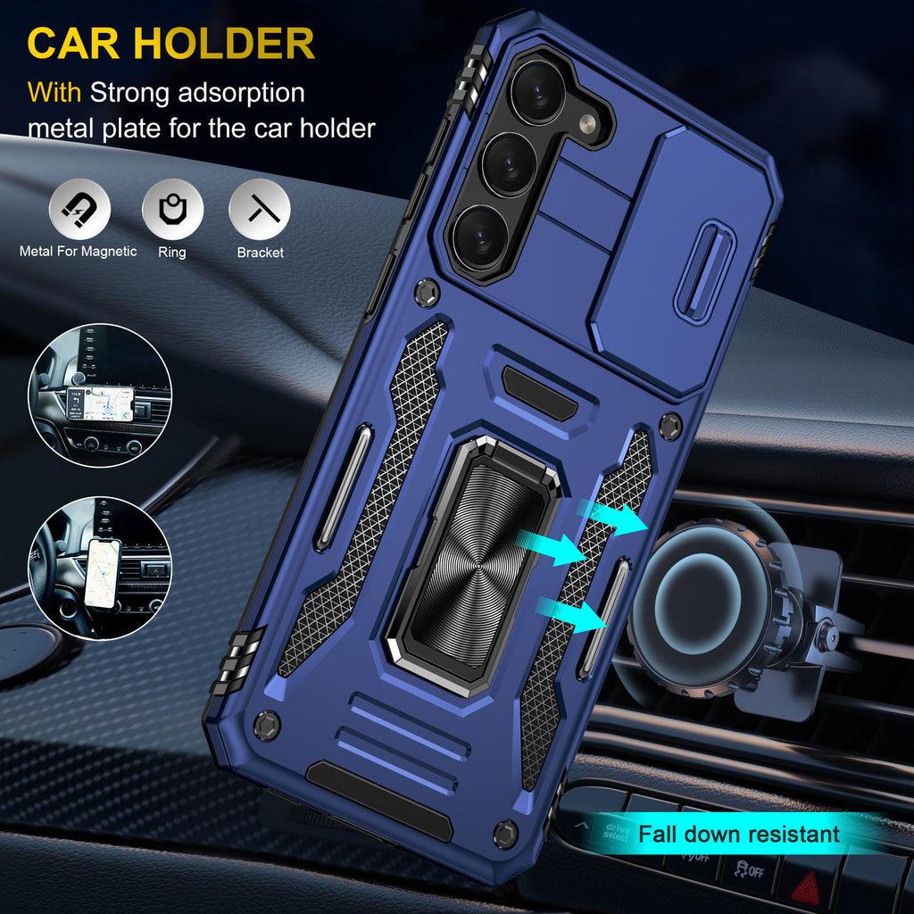 Samsung S23 Plus Case Shockproof Kickstand Hybrid Cover DARK BLUE