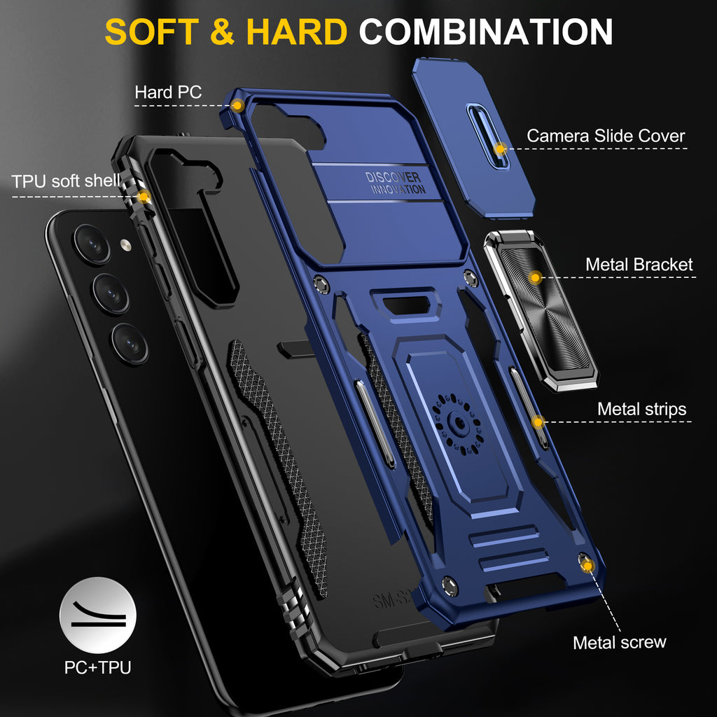 Samsung S23 Plus Case Shockproof Kickstand Hybrid Cover DARK BLUE